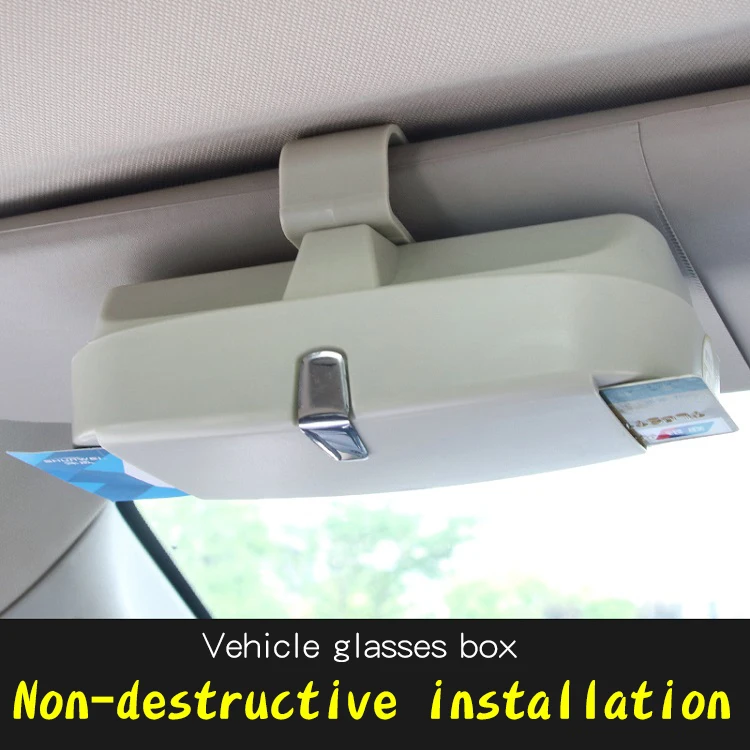 New Eyeglasses storage box  Car Glasses Cases  Car Sun Visor Sunglasses  storage box