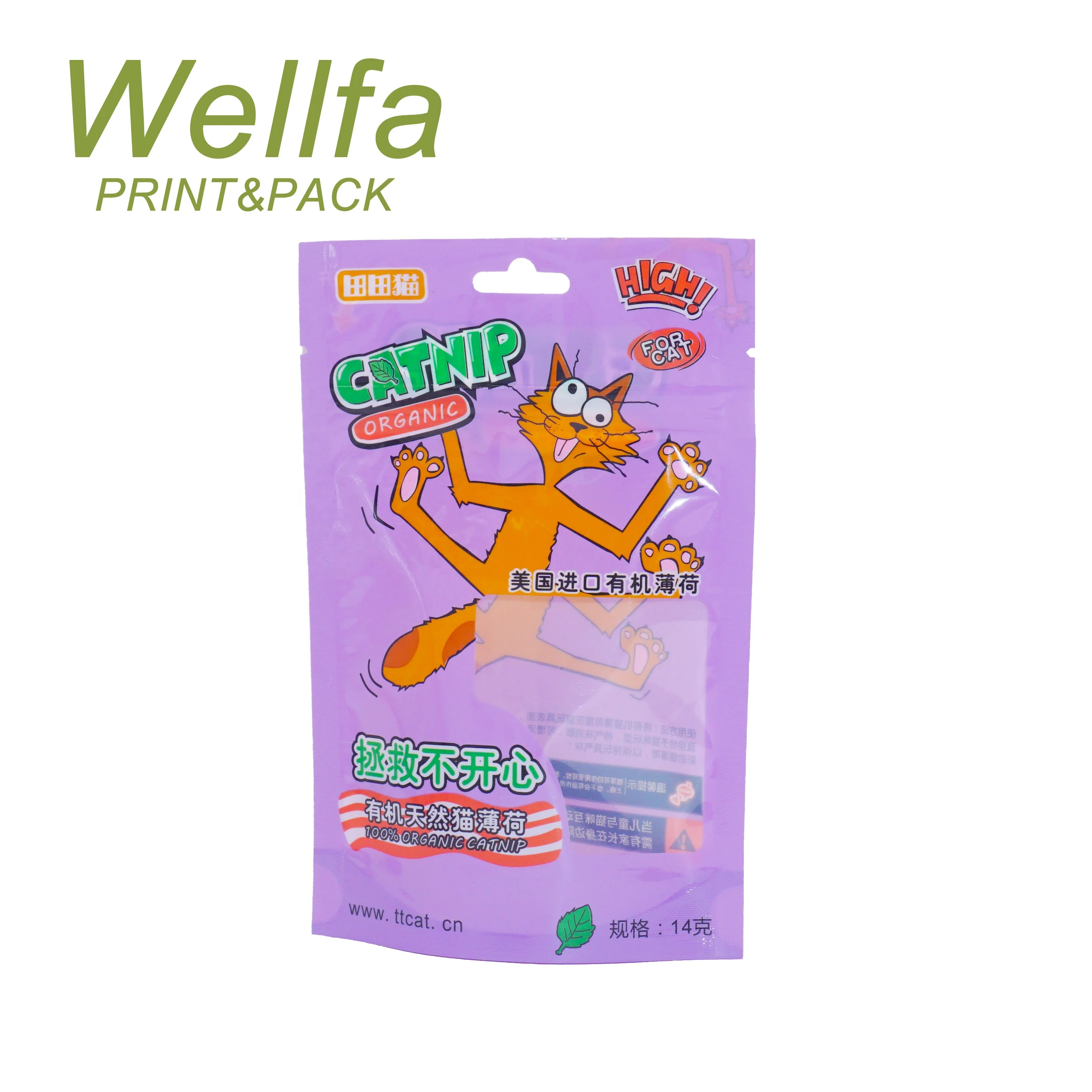 Inflatable Heat Sealable Plastic Bag with Window Display for Snack Packaging