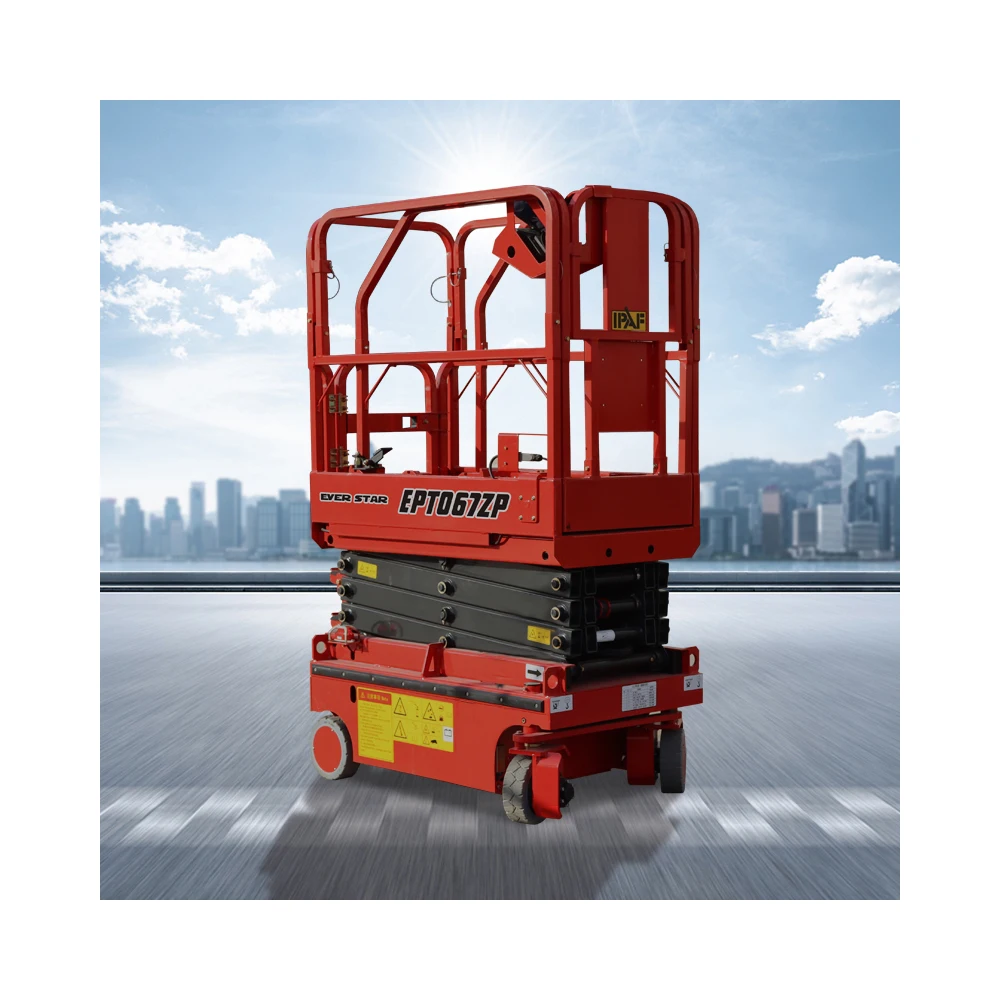 Everstar Four Wheeled Self Propelled Automatic Walking Tracked Scissor Man Lift Aerial Work Platform scissors lift