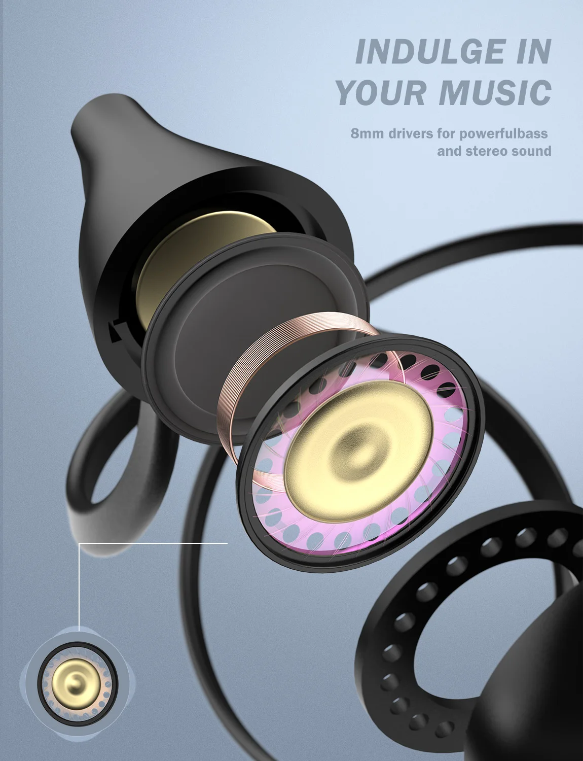 Earphones Noise Isolating In-Ear Headsets with  HiFi Stereo Powerful Bass 3.5mm Interface and with Microphone Wired Earbuds