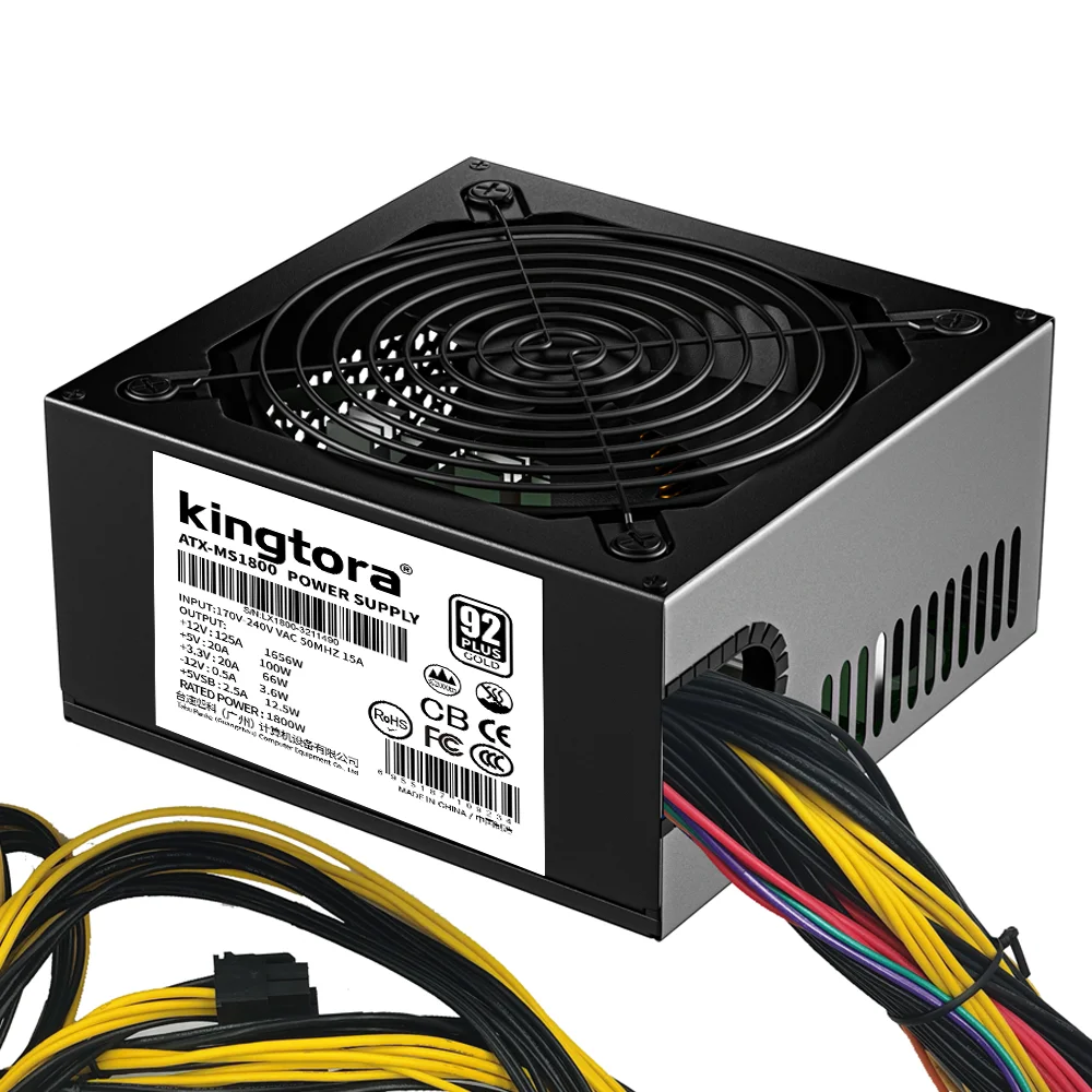 Wholesale high quality 1800W modular Power Supply For 12 GPU 8 GPU motherboard Dedicated PM Modular PSU for PC