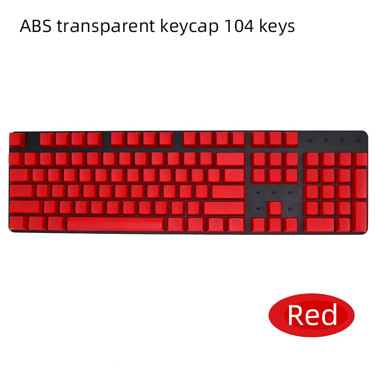 ABS transparent keycap 104 keys backlight rainbow colors keyboard keycaps sets mechanical keyboard keycaps