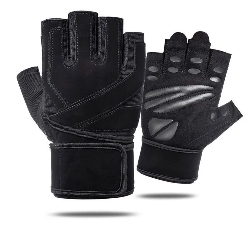 Профессиональный изготовленный на заказ логотип на полпальца тренировки тяжёлая Атлетика Фитнес перчатки для мужчин и женщин