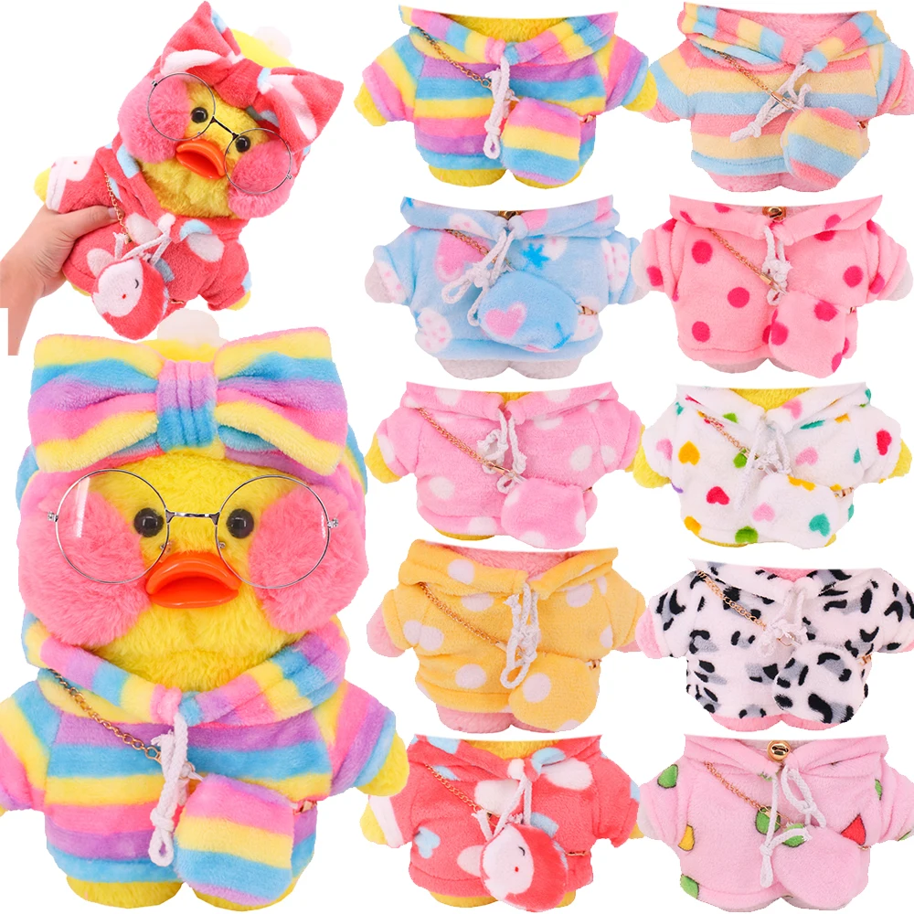 Brand new Custom Kawaii Toy Tiktok Plush Tok Duckling Lalafanfan Duck Clothes with high quality