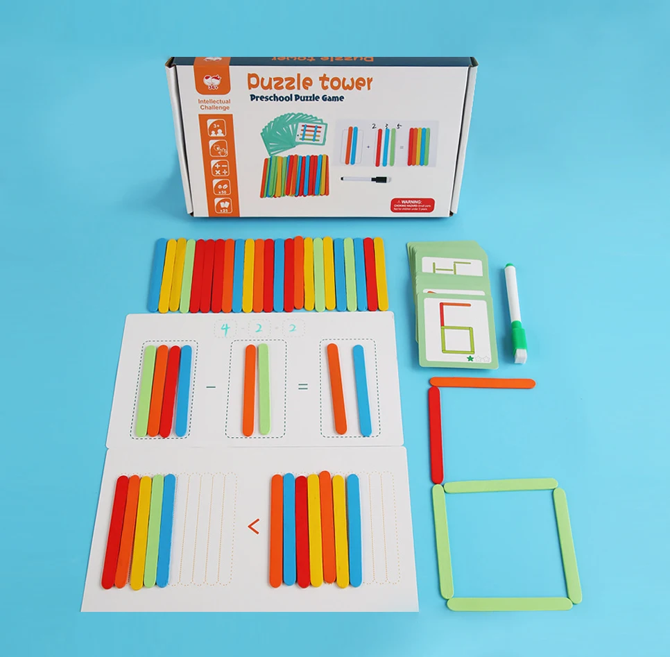 Красочные счетные стержни, деревянные математические Счетные палочки, математика, обучение, детские развивающие игрушки