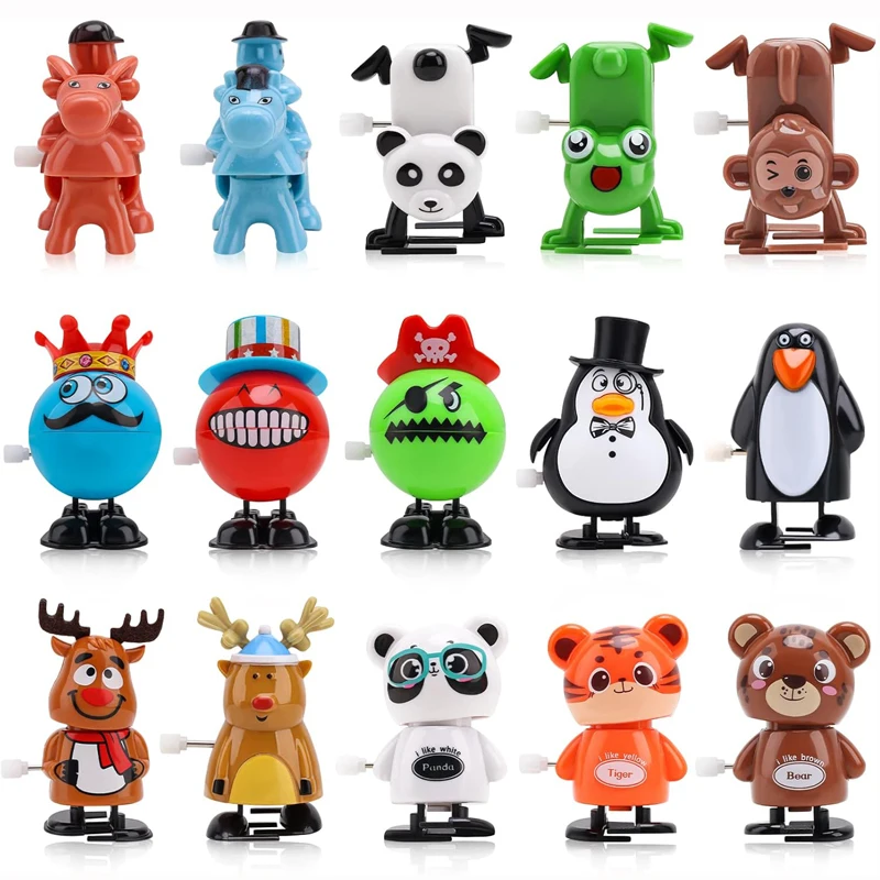 Wind Up Toys Kids Assorted Animals Walking Jumping Classroom Gifts Birthday Party Favors Goody Bag Filler Easter Clockwork Toys