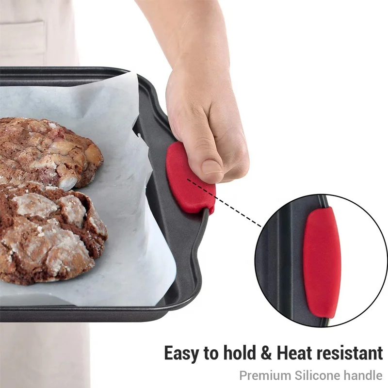 OKAY 7 Pieces Bakeware Sets Nonstick Baking Set Food Grade Baking Sheets With Silicone Handles For Baking Cake BK-D6080