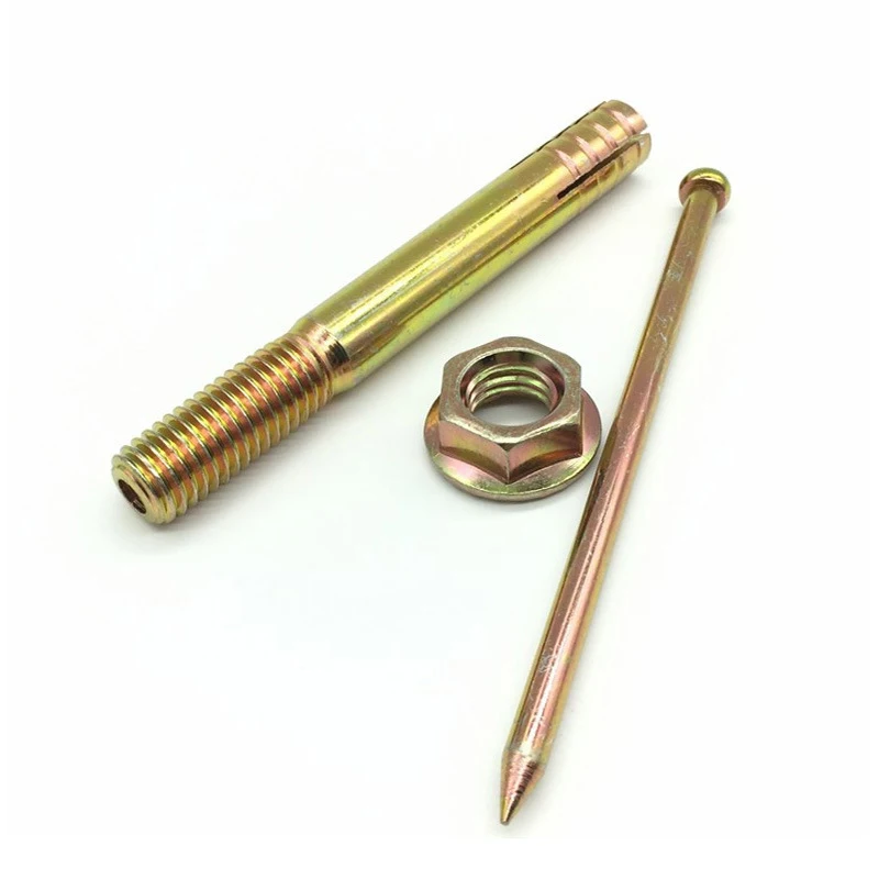Yellow Zinc Hit Anchor Heavy Duty Expansion Hammer Drive Blind Bolt Expansion Hit Anchor Construction Fasteners