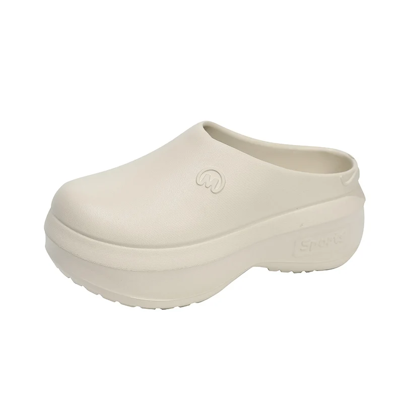 New models high quality medical clogs woman white platform 5cm heels EVA mules low prices slippers sandals garden shoes factory