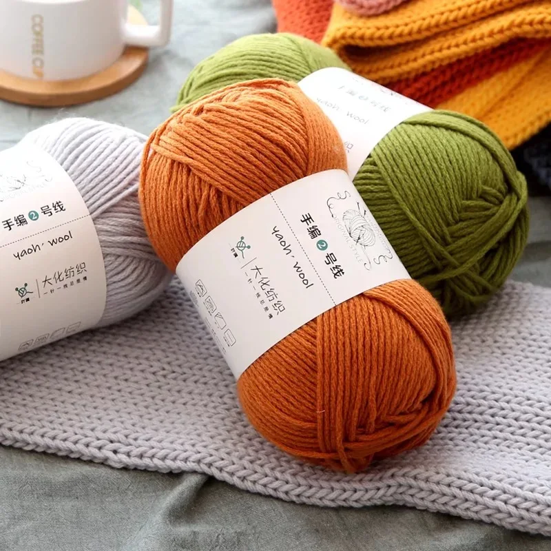 YAOH 100% Acrylic Yarns Number 2# Thick Hand Knitting for Baby Clothes 100 Grams Soft 40 Colors Yarn Factory Wholesale
