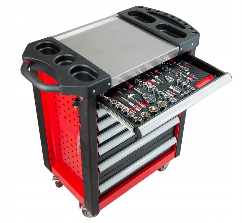 CE Professional 420 Pcs Tool Sets Box Rolling Storage Garage Durable 7 Drawer Tool Cabinet With Tools