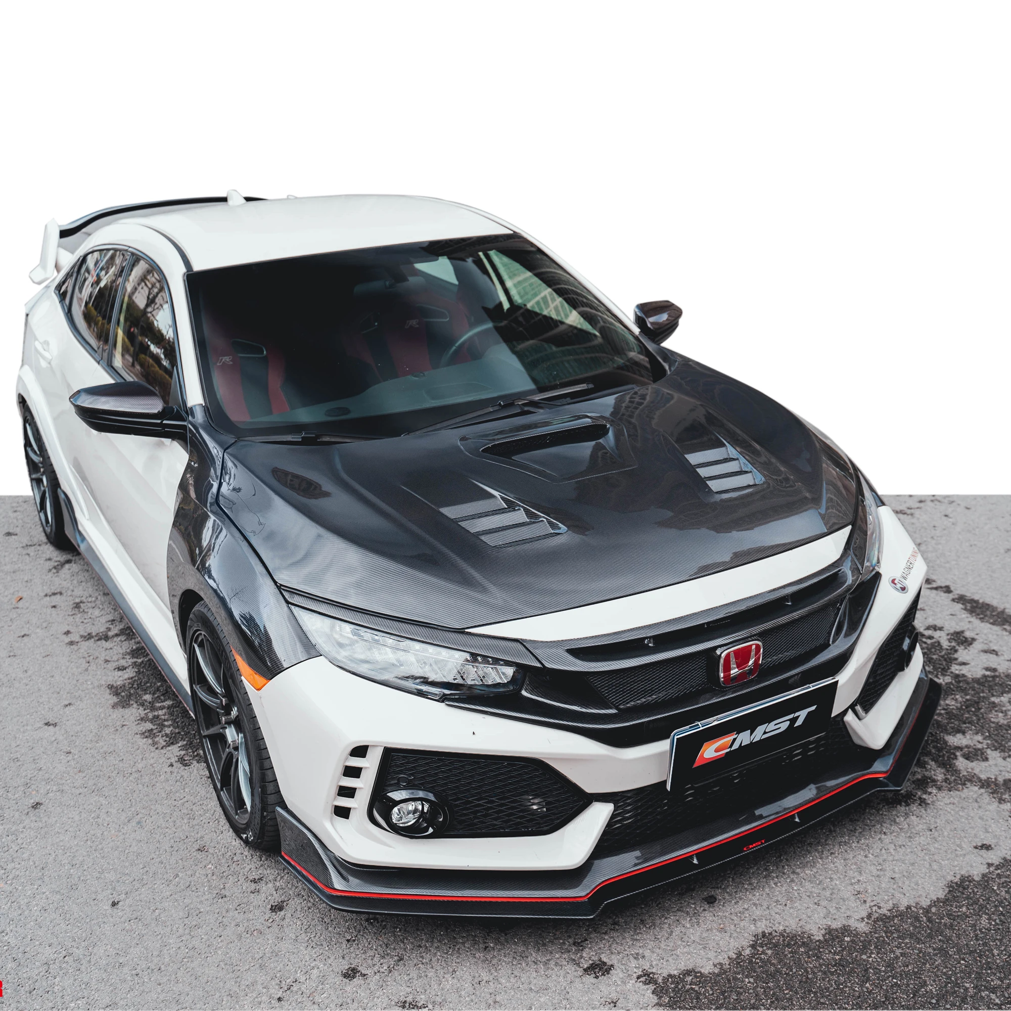 Auto Car Body Kits for Honda civic type R 2018 2019 2020 front lip diffuser fender and hood for Civic type R bodykit facelift