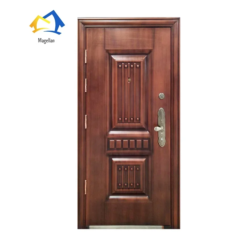 Wholesale Main Entrance Steel Door Design Customized Decorative Front Entry Steel Security Door