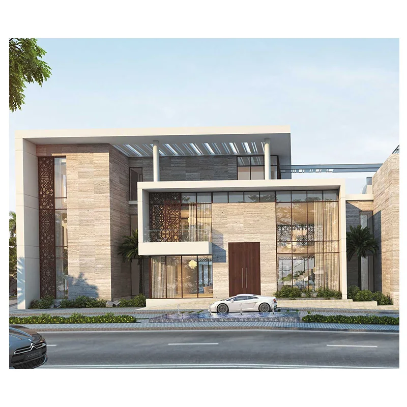 Hihaus exterior modern front wall facade tempered glass aluminium glass curtain wall