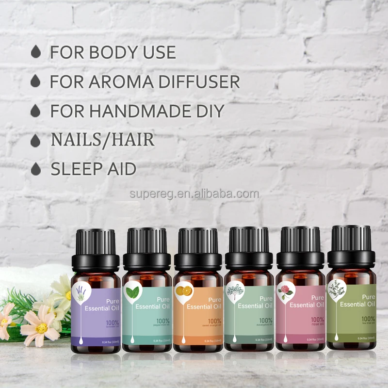 10ml Water-soluble Flower Essential Oil Relieve Stress for Humidifier Fragrance Lamp Air Freshening Aromatherapy