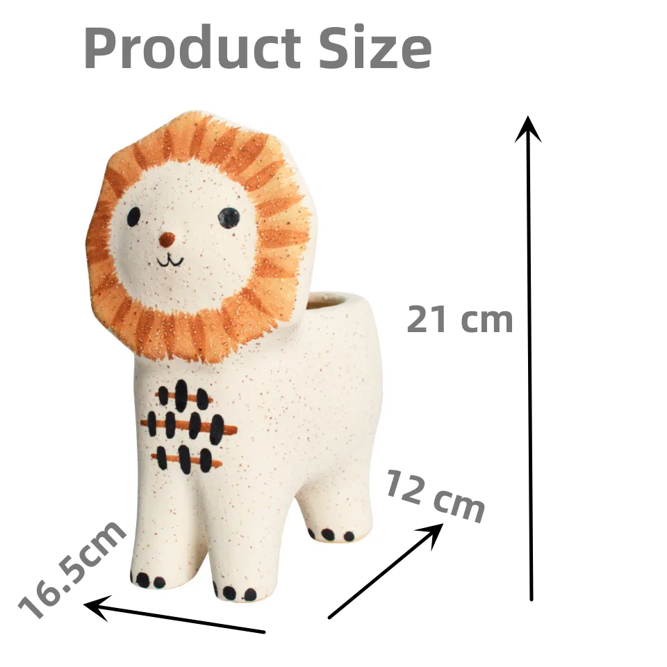 Abstract Lion Home Decoration Endearing Arts Crafts Garden Desktop Succulent Holder Cute Animal Ceramic Flower Pots