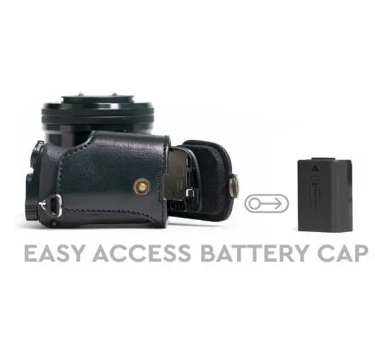 
High-quality leather Camera Half Case custom leather case security camera case 