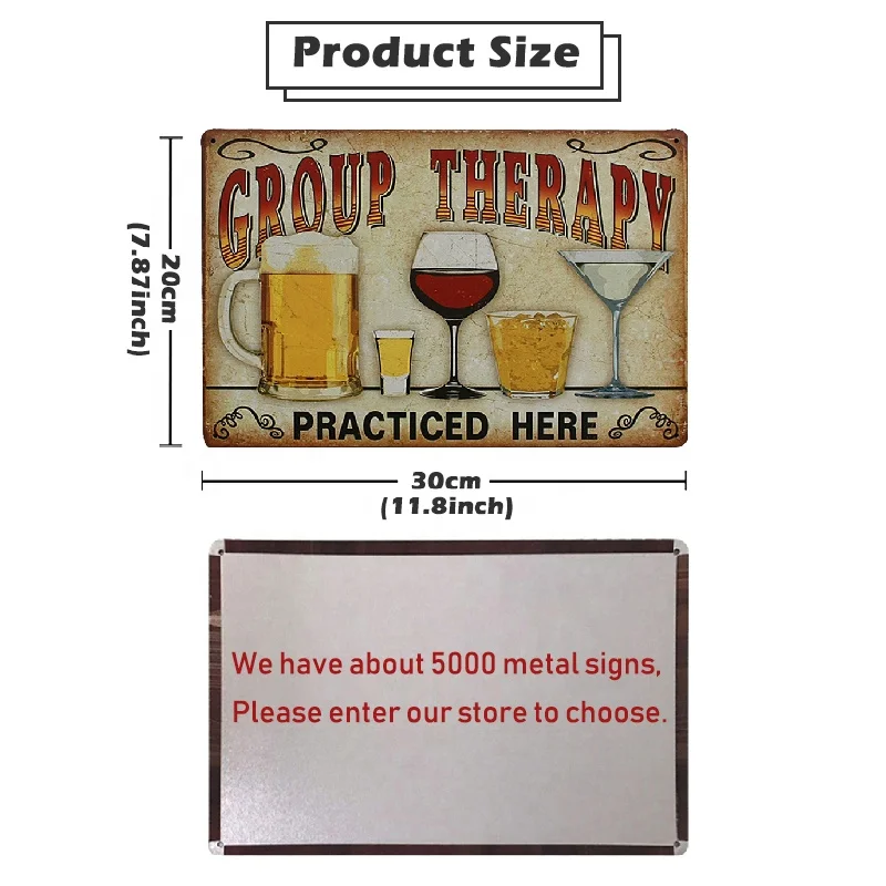wholesale antique  metal plaque food signs custom made decorative retro metal tin signs