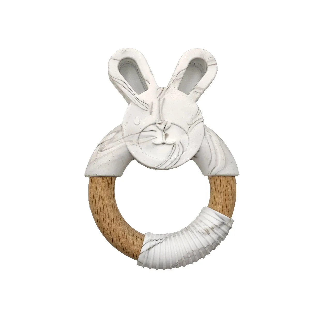 New Arrival Wholesale  Free Baby Chew  Diy Food Grade Silicone Baby Bunny Silicone Teether Set