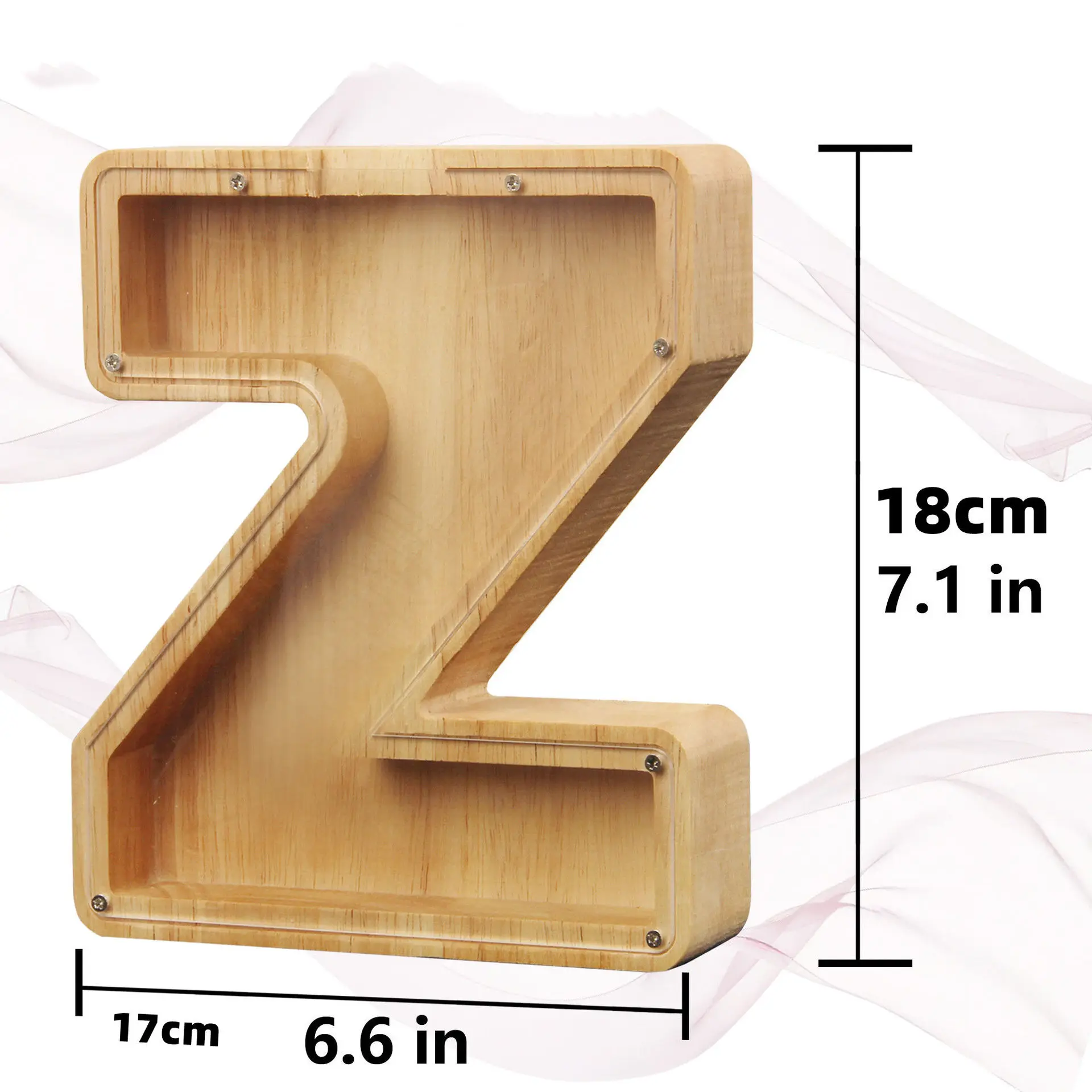 AHOME Wooden Alphabet Piggy Bank Brick Boxes Make Your Saving Money Dreams Come True