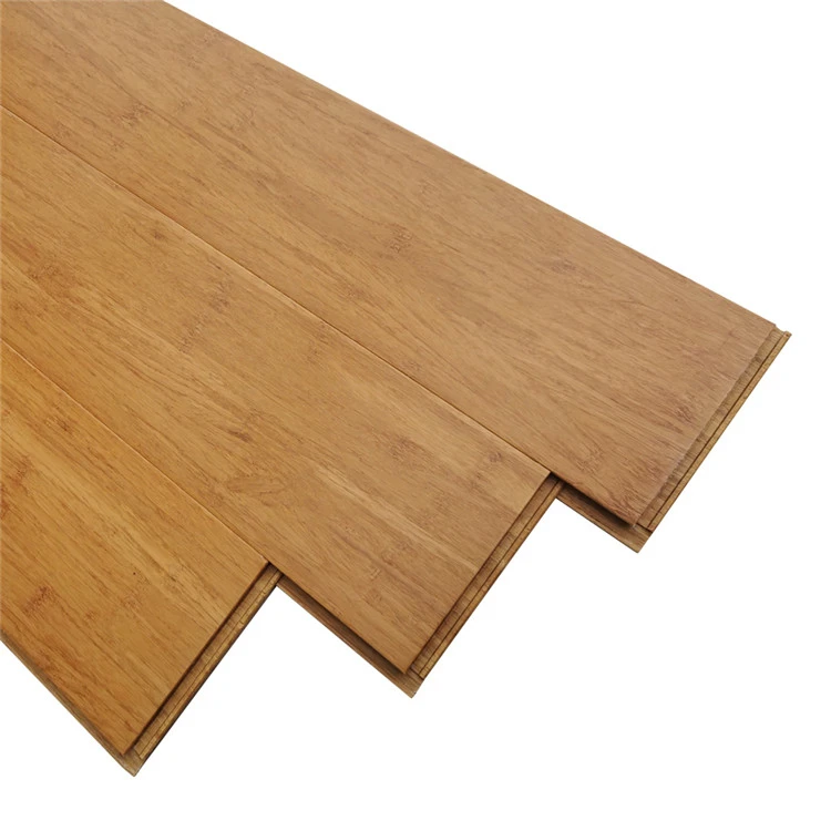 Moisture Proof Champagne Caramel Strand woven Bamboo Flooring Uni click Easy Installation Bambu Parquet