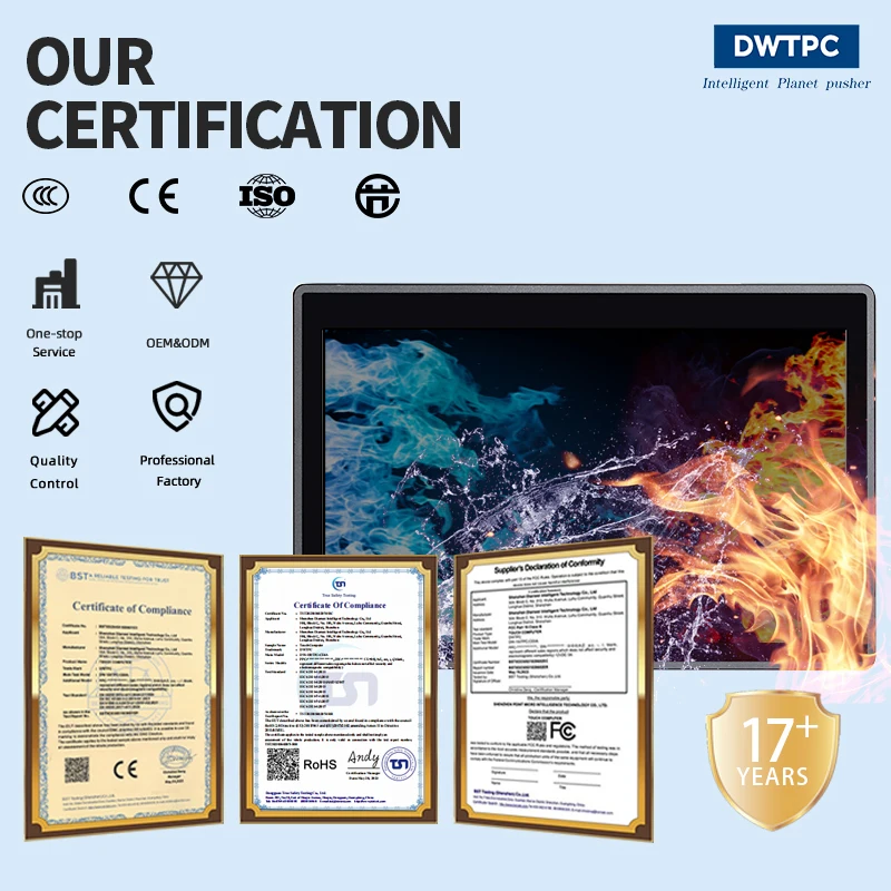 14 Inch LCD Screen Embedded All In One PC J1900/i3/i5/i7 Windows Linux Capacitive Touch Screen Industrial Panel PC