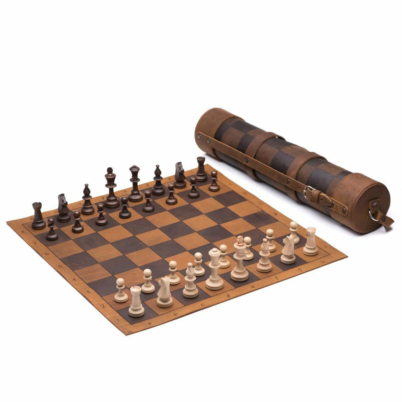 Portable Roll Type Leather Chess Games Backgammon Custom Backgammon Set