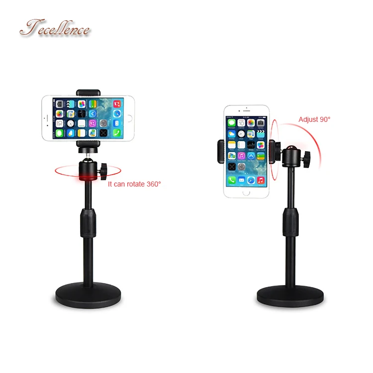 Selfie and Live Stream Cell Phone Accessories Holder Stable Mobile Stand Phone Holder for Desk