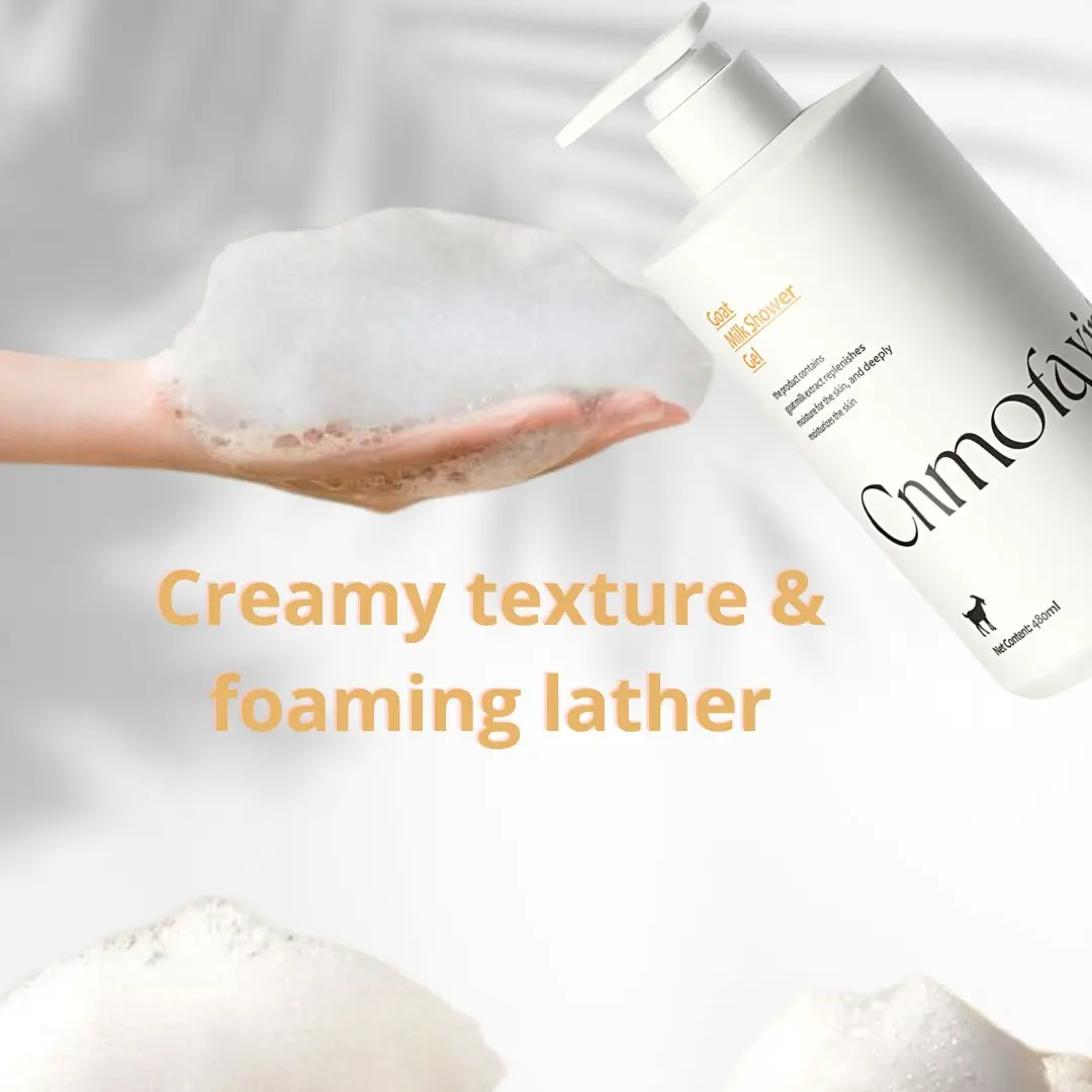 480ml Goat milk shower gel and body lotion Natural Ingredients with double whitening