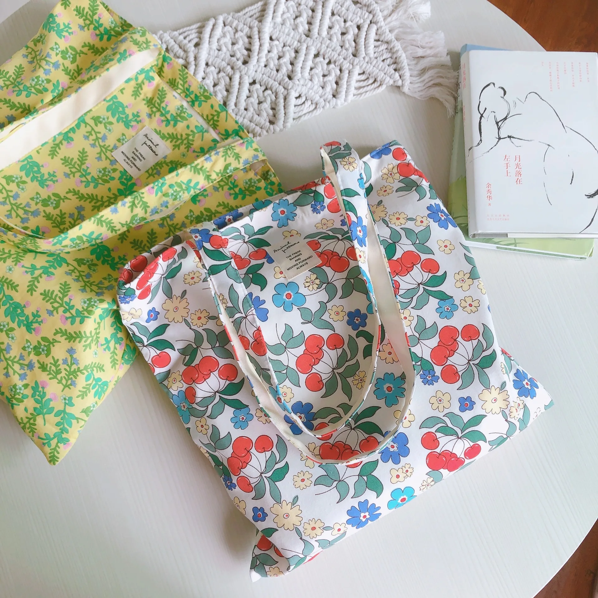 sweet retro gentle Single shoulder bag  floral cotton tote bag   women large capacity personalized canvas bag