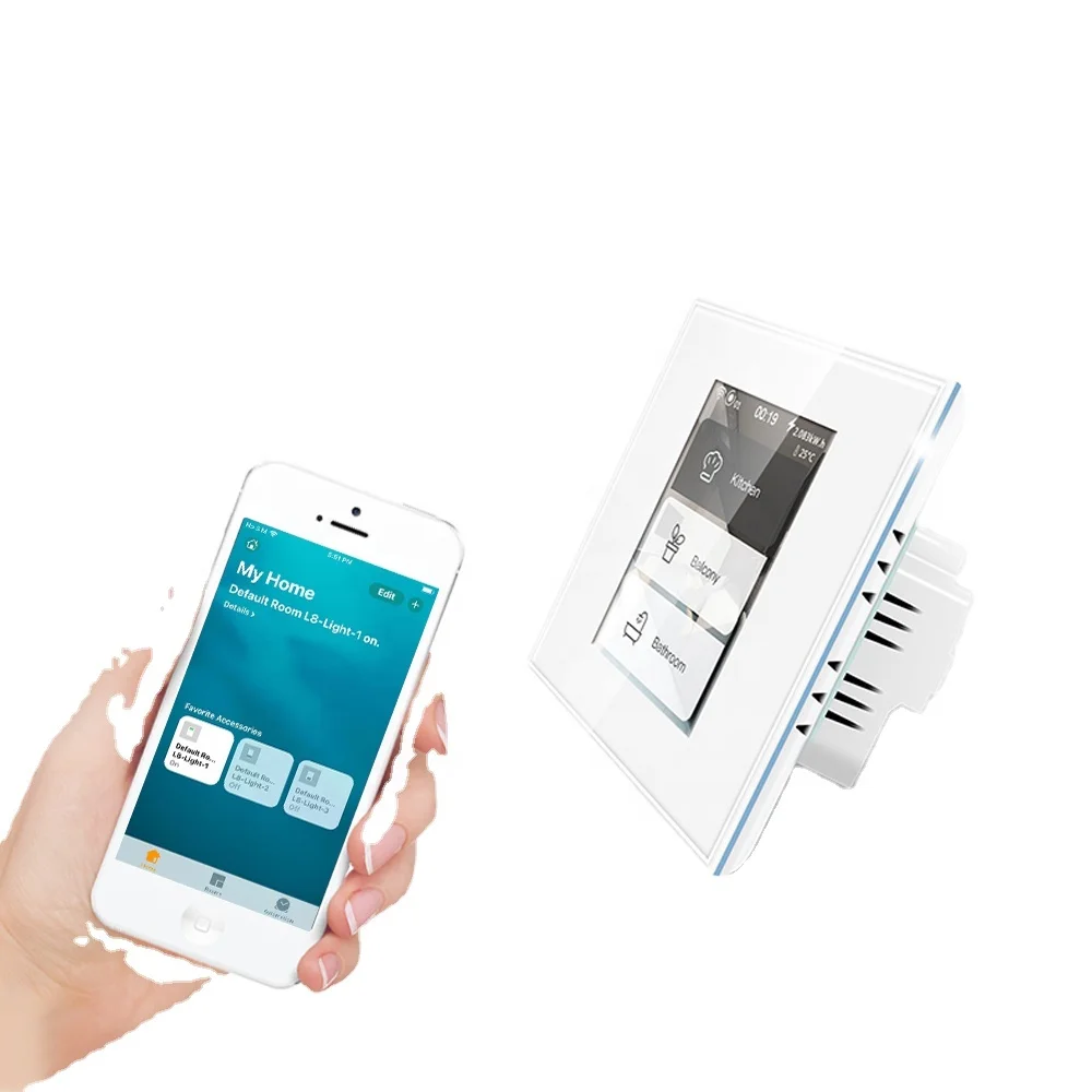 LCD Wifi Tuya smart life Smart Home Switch 1/2/3 Gang 3 Way Wifi Hotel Switch Mesh home kit EU UK US Support Alexa Google Home