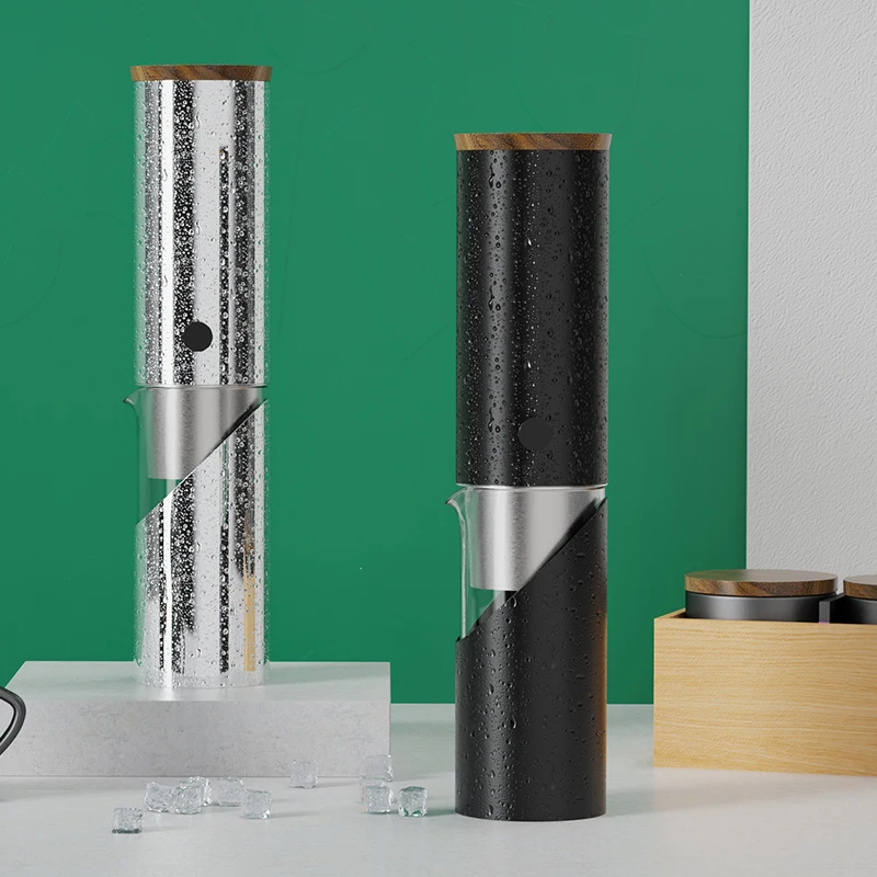 DHPO Food-Grade Adjustable Valve Coffee Pot High-Quality 304SLS & Glass Body Cold Brew Coffee Maker with 300mesh Filter