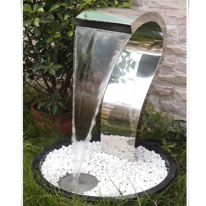 Садовый декоративный бассейн водопад из нержавеющей стали