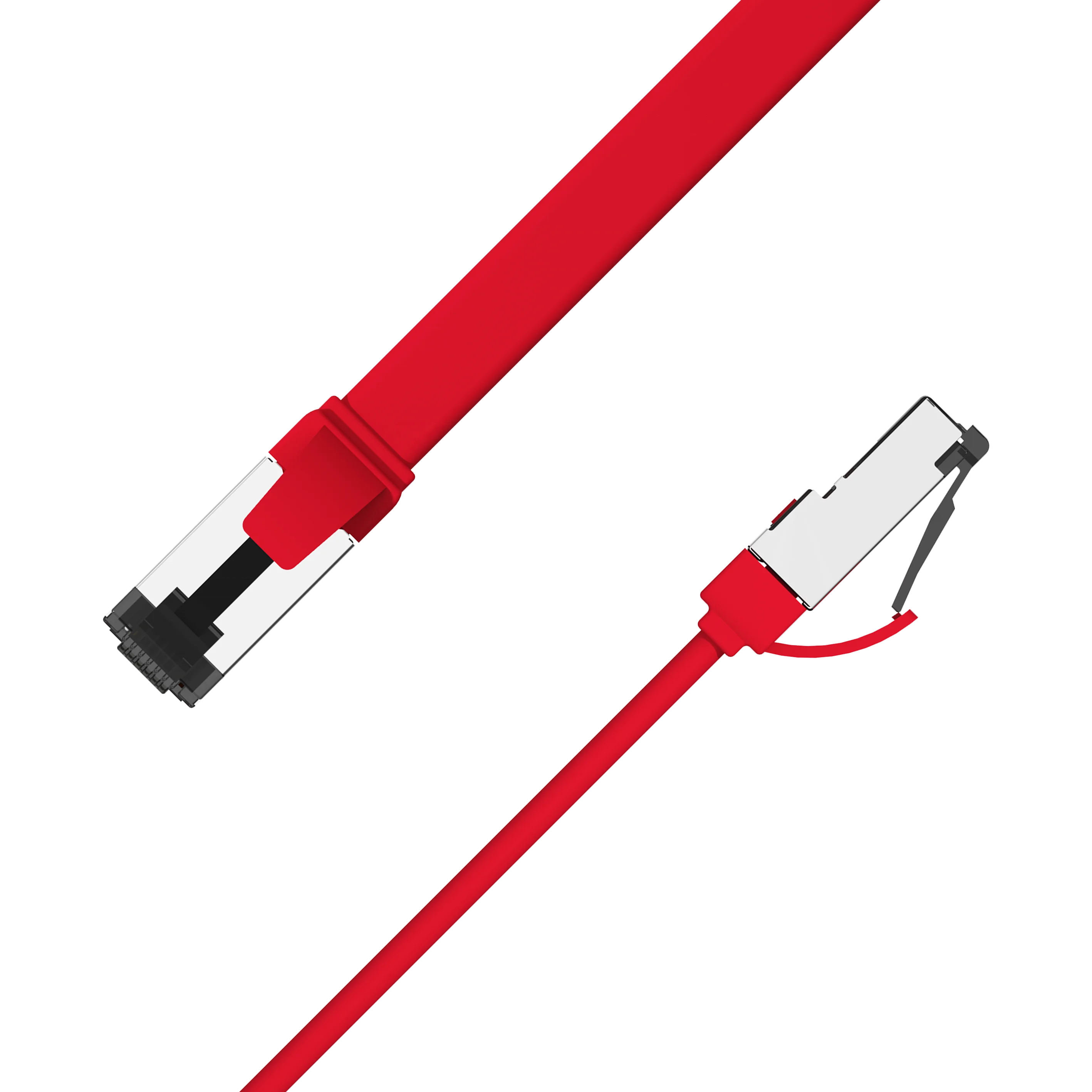 Экранированный Ethernet-Кабель Cat8, уличный и внутренний патч-корд, высокоскоростной плоский сетевой LAN-провод 40 Гбит/с 2000 МГц с разъемом RJ45