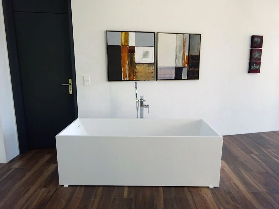 New design rectangular hotel hand made bathtub BS-8617