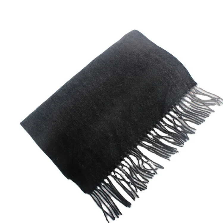 Inner Mongolia Direct Sales Cashmere Scarf Carbon Gray Gradient Fashion Decoration Solid Color Scarf