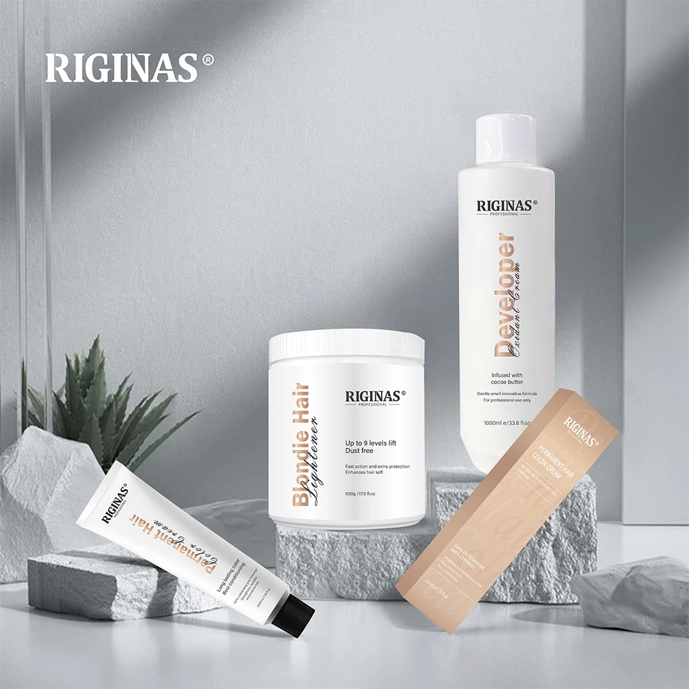 Riginas Private Label Hair Developer Oxidant Cream Gentle Smell Innovative Formula Hair Developer