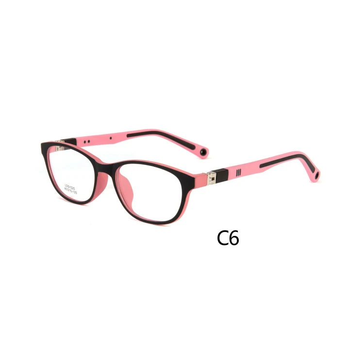 eyeglasses kids glasses Dual Colors  High Classic Flexible Hingeless Elastic Cord Environmental Candy Color children glasses