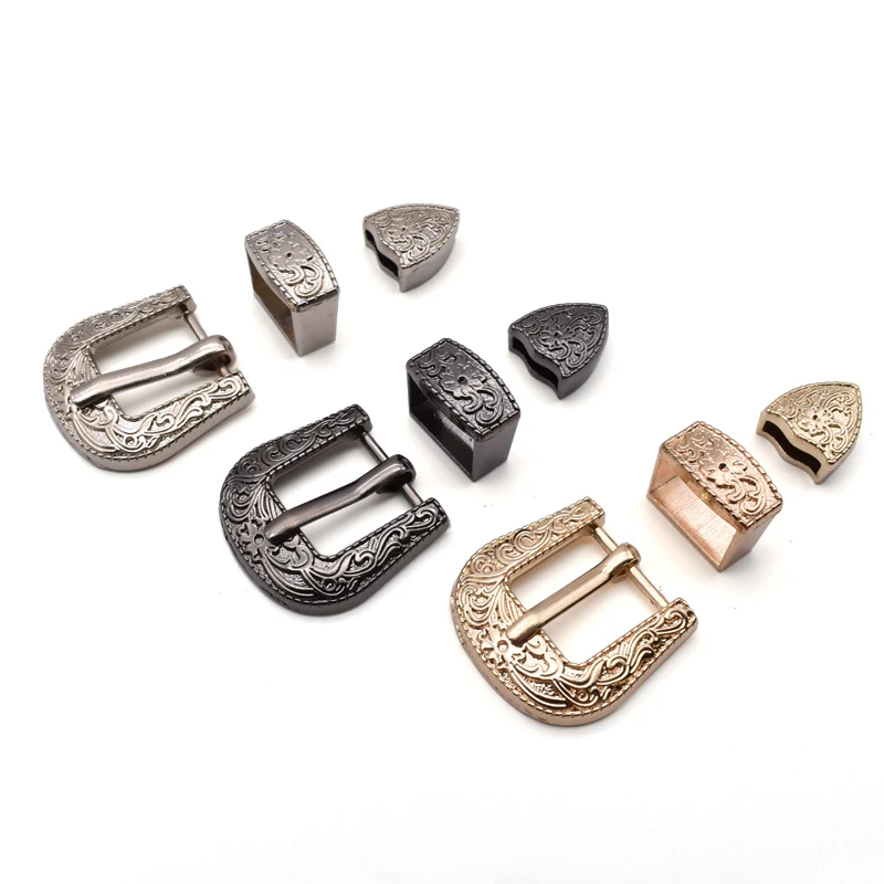 
 Оптовая продажа, набор из 3 пряжек для ремня с гравировкой  