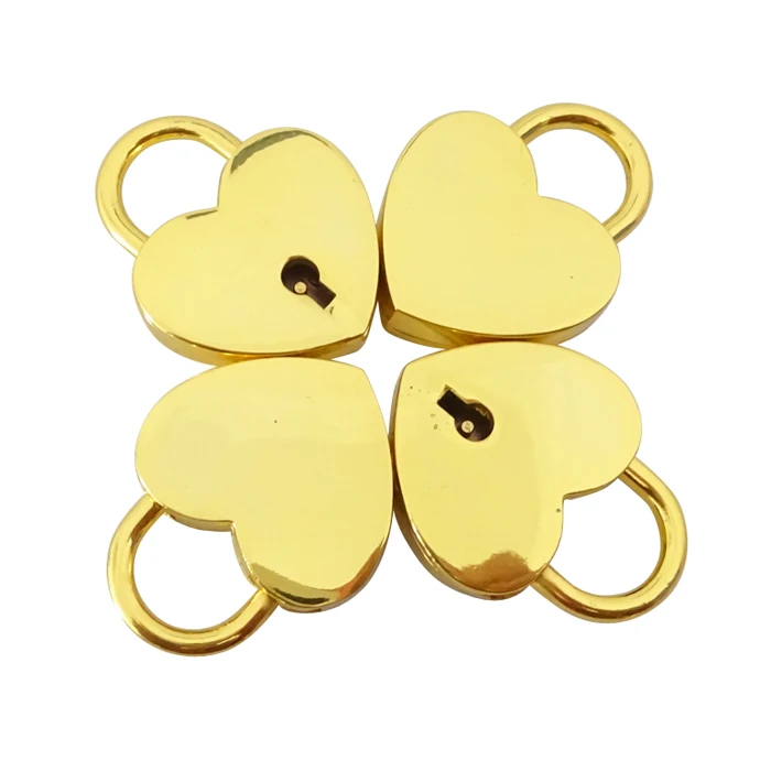 High security zinc alloy padlock cute luggage wedding lock 25mm 30mm 45mm love heart padlock