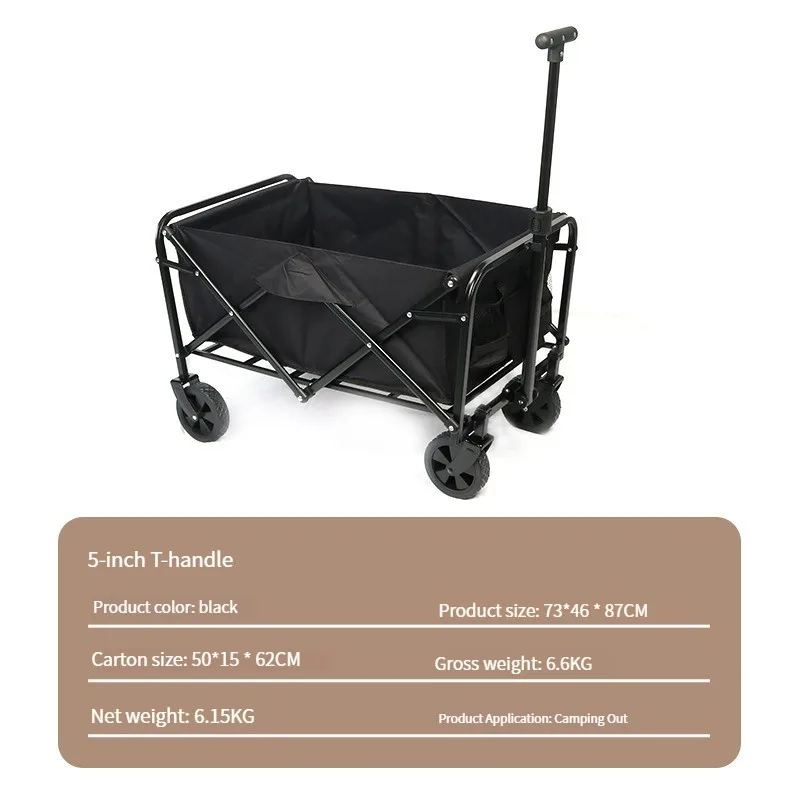 Heavy Duty High-Capacity Trailer Camping Storage Car Collapsible Portable Folding Wagon Utility Outdoor Camping Garden Cart