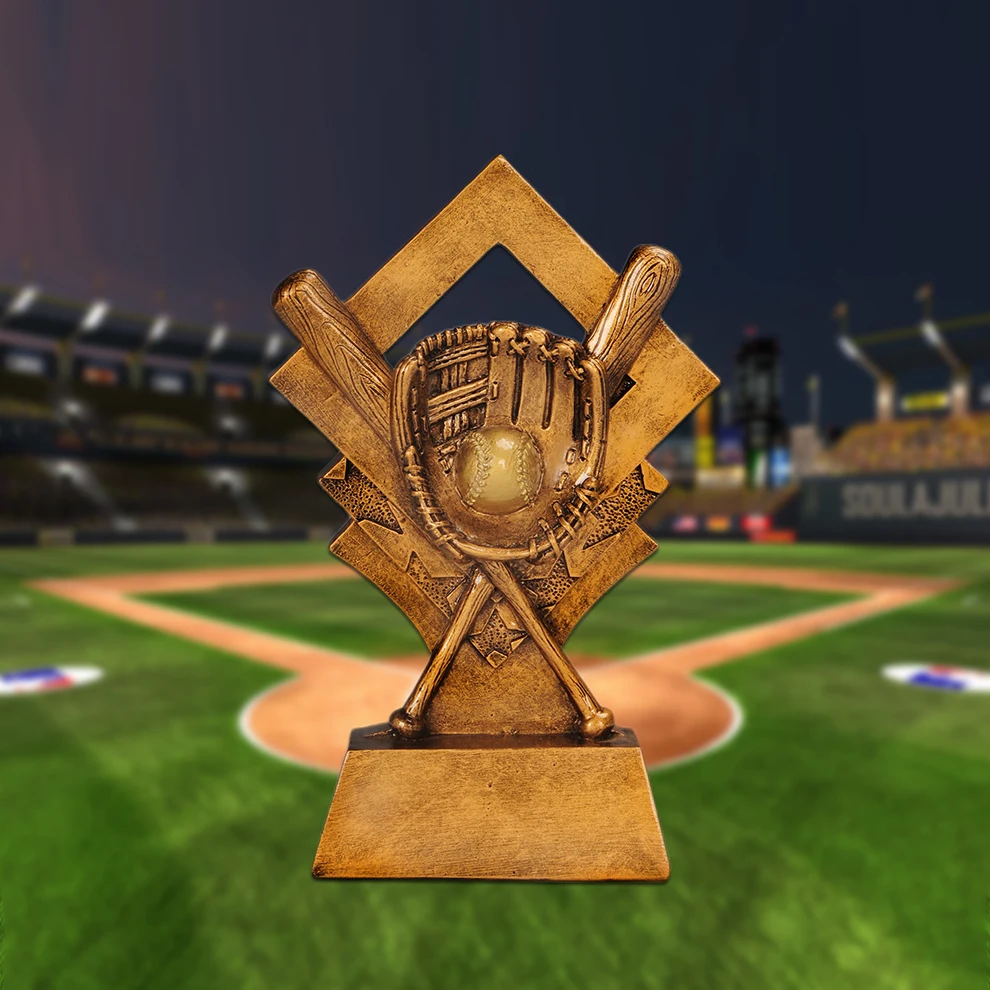 Antique crafts polyresin baseball trophy resin medal