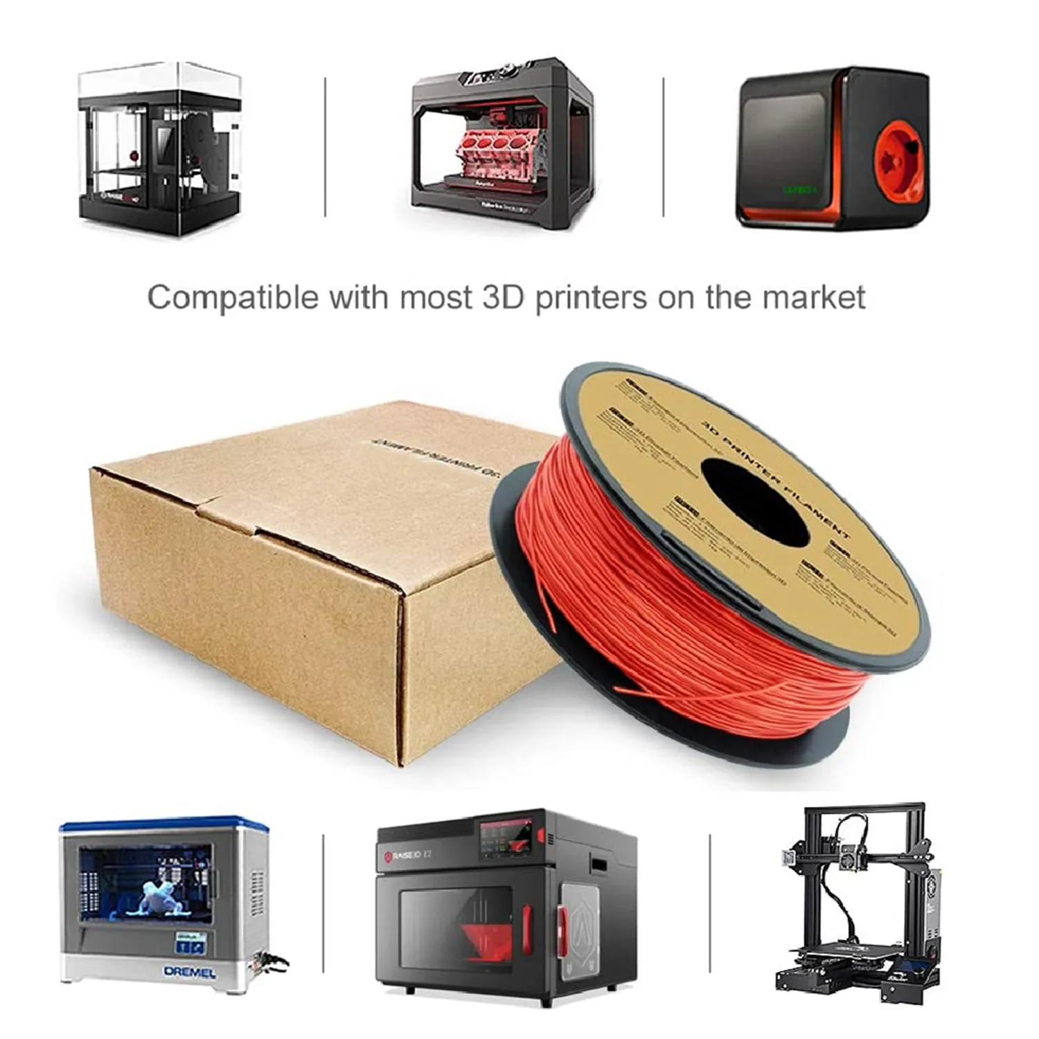 3d printer plastic PETG filament 1.75mm PP/POM/PC/PEI/PEEK/HIPS supplier red PETG  filament 3d printing