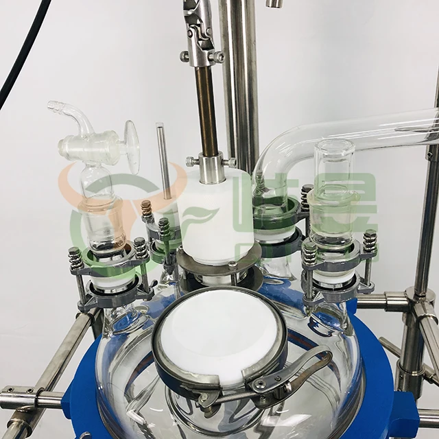 Jacketed glass reactor Perfect For Lab Use Fast Delivery High efficiency condenser 50L 100L 200L hybrid process reactors