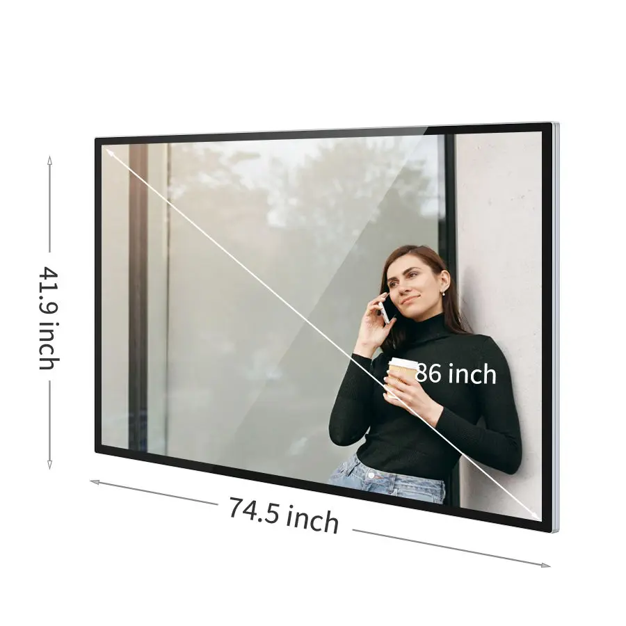 Large 86 inch classroom Led smart all in one touch screen panel pc interactive whiteboard monitor