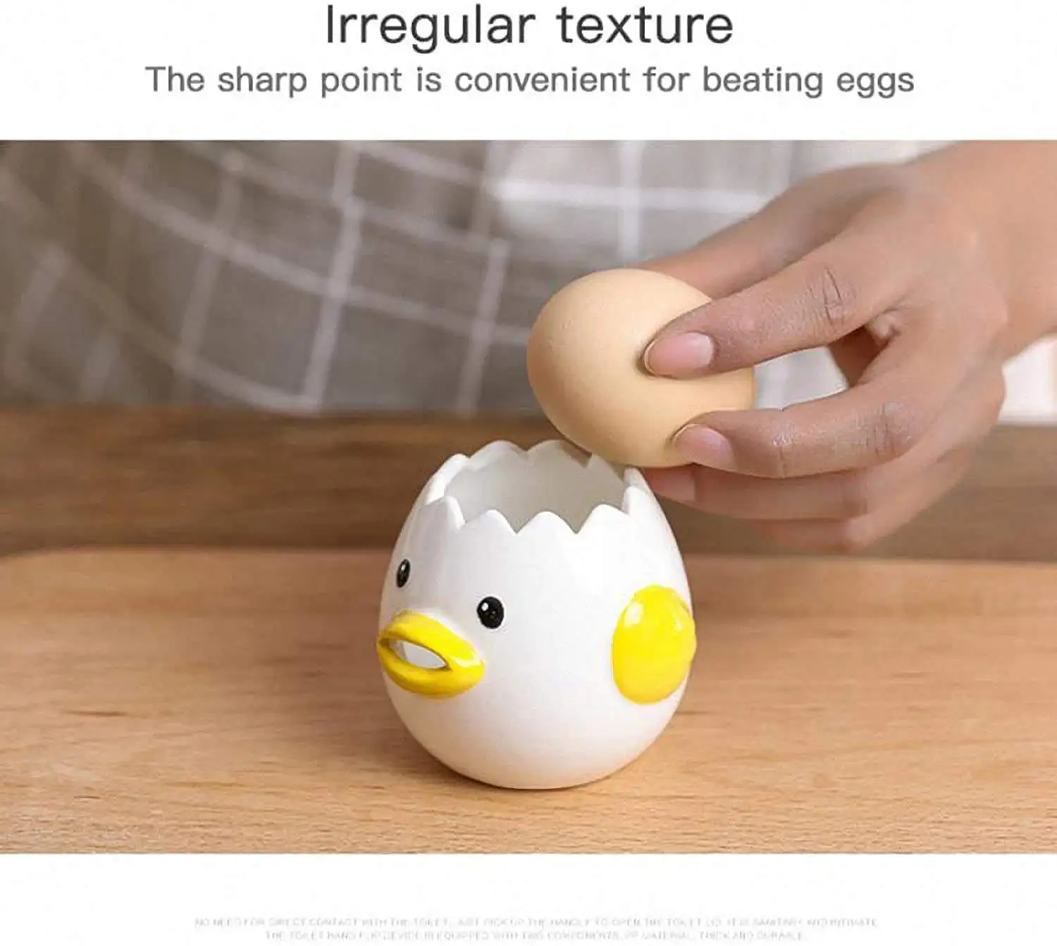 Cute Ceramics Vomiting Chicken Egg Yolk White Separator Practical Household Small Egg Filter Splitter Kitchen Gadget