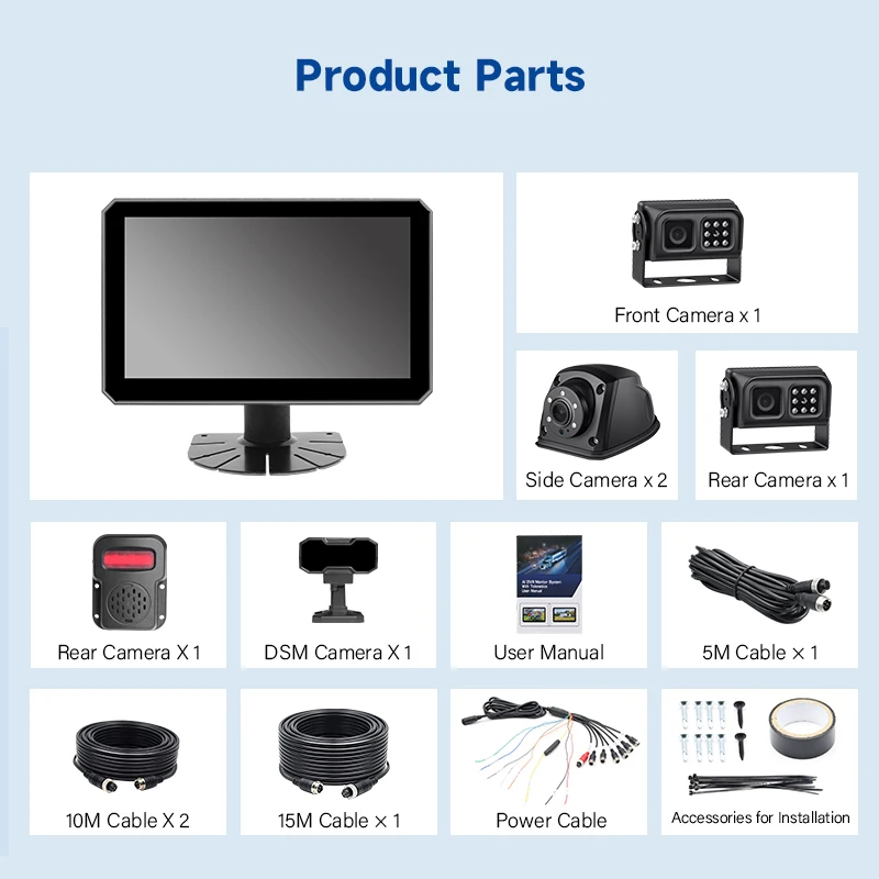 10.1-Inch Wireless Car Monitor with Night Viewing Function 5CH Backup & Reverse Camera split monitor  car