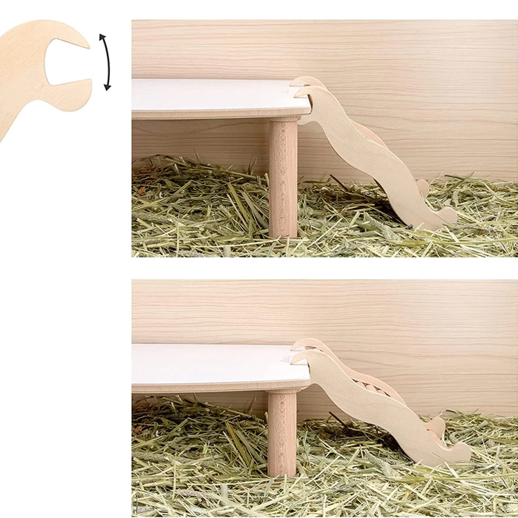 Wooden Ladder Bridge Hamster Rock Climbing Toy for Hamsters and Small Animals