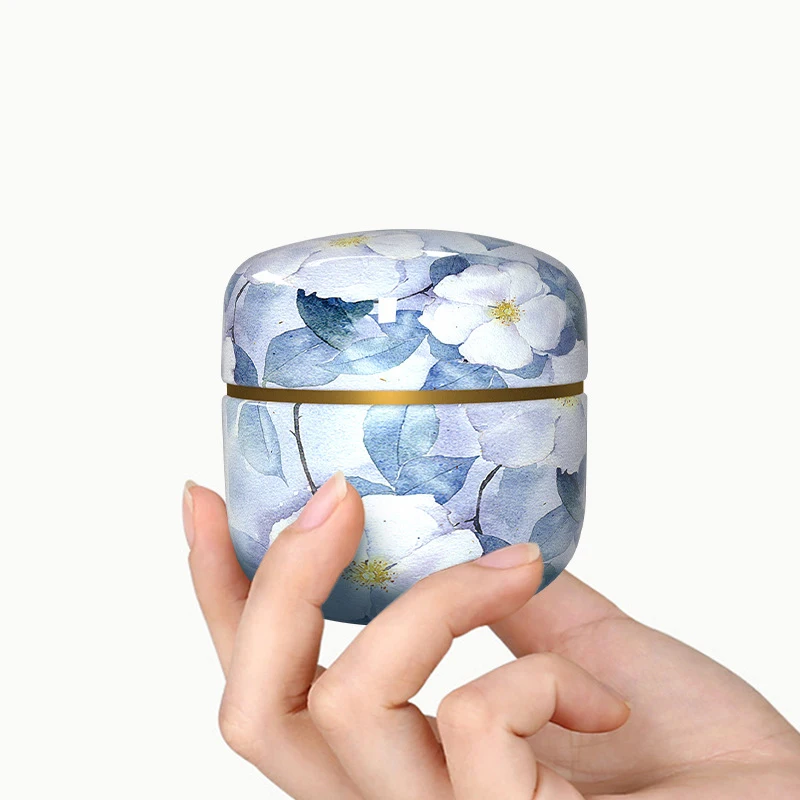 Wholesale eco friendly airtight colorful design matcha powder metal tin box tea tin packaging
