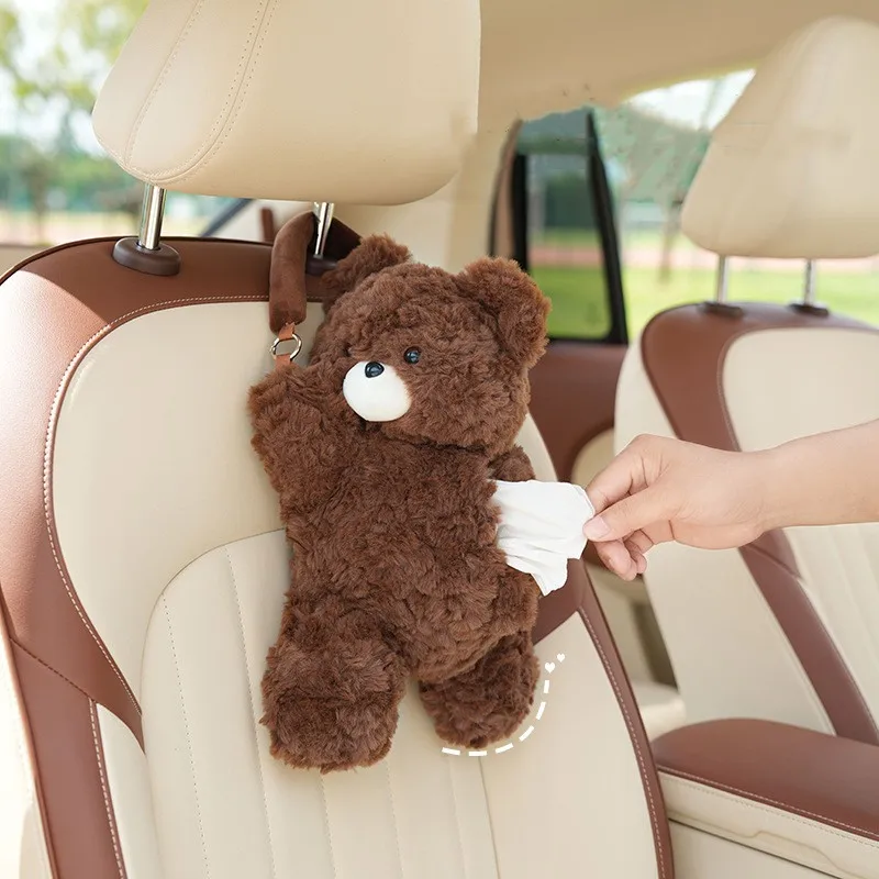 Cartoon teddy bear Plush tissue box stuffed animal toys plush tissue box plush Kawaii Cute Soft Plush Tissue Box Cover For cars